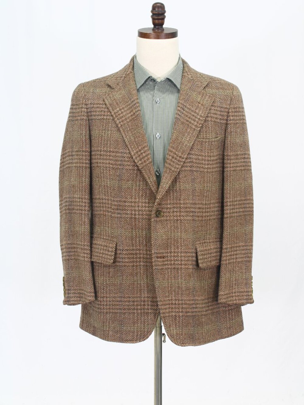 Southwick 43R Brown Blazer Sport Coat Jacket 2-Button Check M559